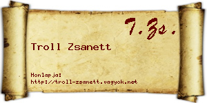Troll Zsanett névjegykártya