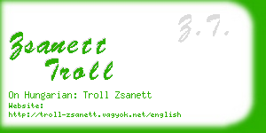 zsanett troll business card